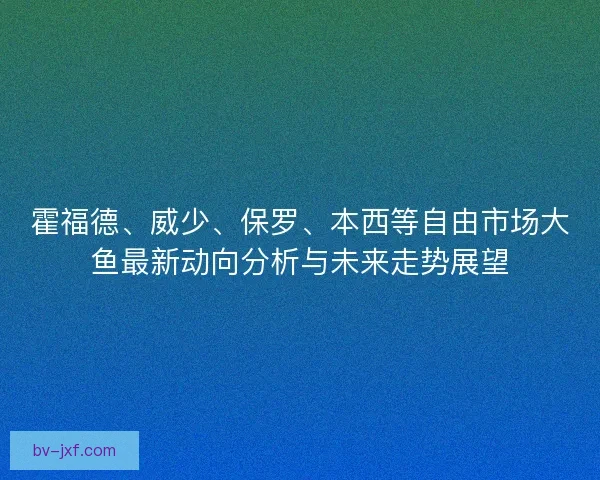 霍福德、威少、保罗、本西等自由市场大鱼最新动向分析与未来走势展望